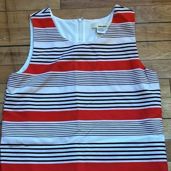 Sans Souci Women’s Red and White Striped Tank Top Shift Dress Size XS - Picture 2 of 6